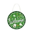 thumbnail image 2 of Vadktai St. Patrick's Day Door Sign Wooden Shamrock Wreaths for Front Door Irish Hanging Welcome Board Green Shamrock Welcome Sign, 2 of 7