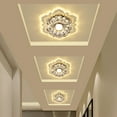 thumbnail image 4 of BLEEUS Modern Led Crystal Ceiling Lights Surface Mounted Porch Aisle Lamp Lighting Supplies （White）, 4 of 8