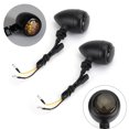 thumbnail image 2 of Indicateurs de Clignotants à Balles pour Moto Harley Chopper Café Racer Noir, 2 of 10