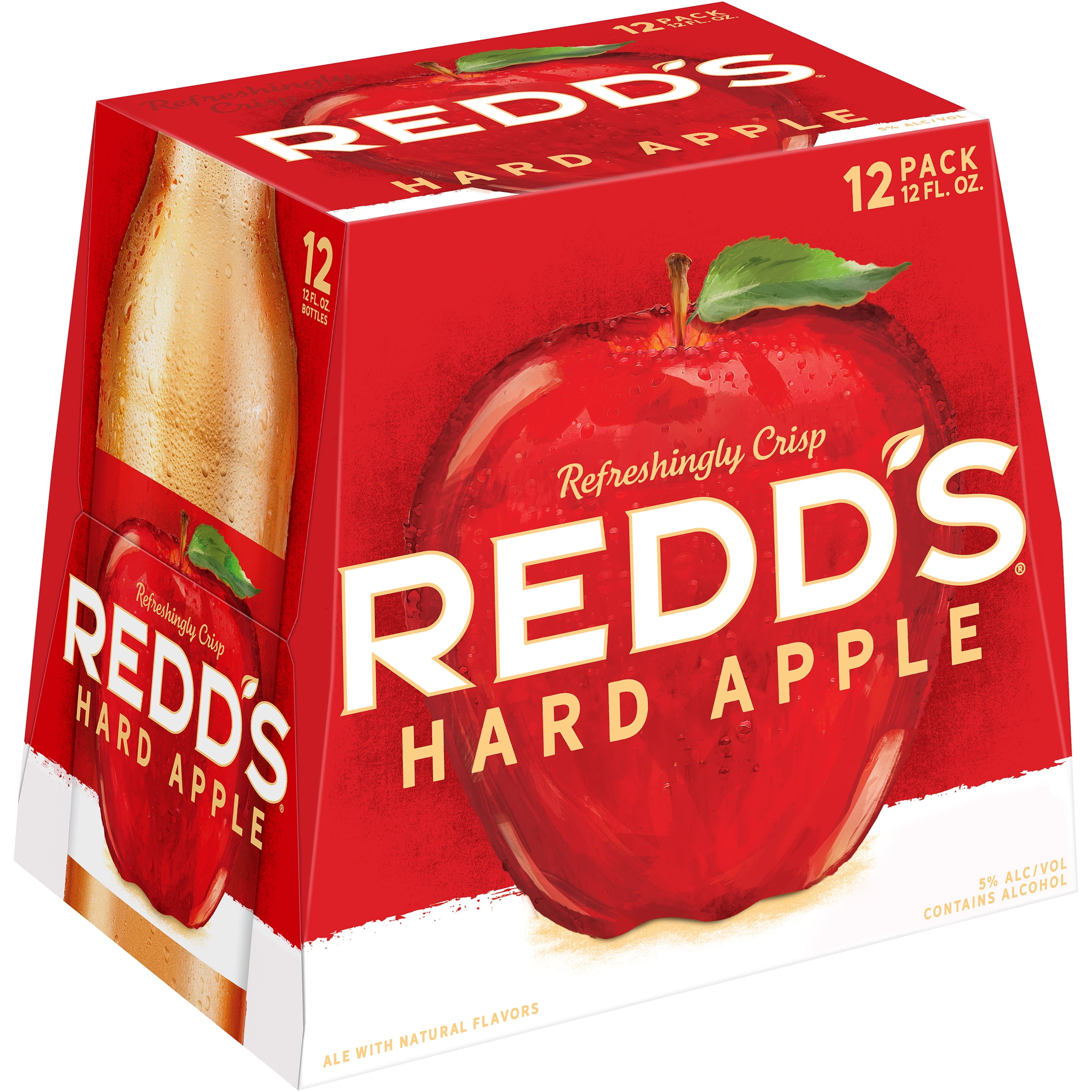 Redd's Hard Apple Ale Beer, 12 Pack, 12 fl. oz. Bottles, 5 ABV