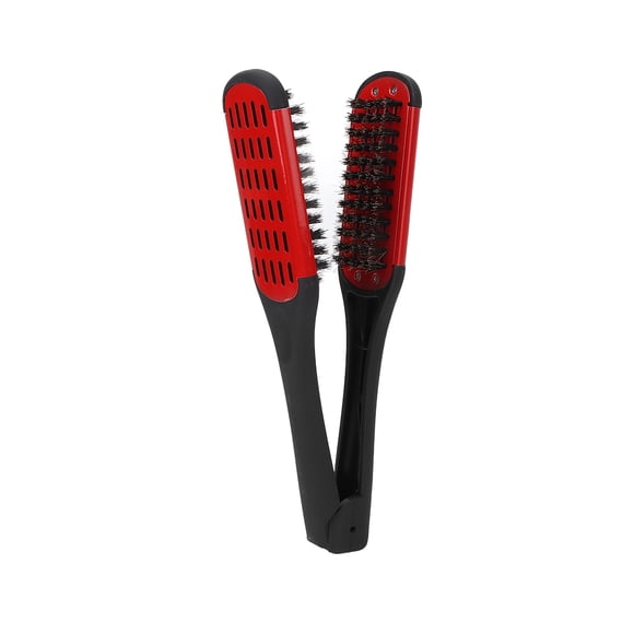 Pinza para alisar el cabello con cerdas, buen peine para alisar el cabello, cepillo de doble cara, pinza para alisar el cabello, materiales ecológicos