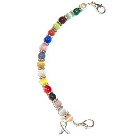 - Hidden Hollow Beads Multi Cancer Awareness Women's Medical Alert ID Interchangeable Replacement Bracelet