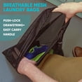 thumbnail image 5 of Meeall Bolsa de malla para la colada, resistente con cordón, para universidad, dormitorio, viajes, familia y apartamentos, 24 x 36 pulgadas, paquete de 2, color negro, 5 of 5