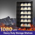 thumbnail image 3 of Metal Storage Cabinet with Wheels,Tall Rolling Garage Storage Cabinet with 2 Doors and 5 Adjustable Shelves - 75" Steel Lockable File Cabinet,Locking Tool Cabinets for Garage,Office,Gym,School(Black), 3 of 9