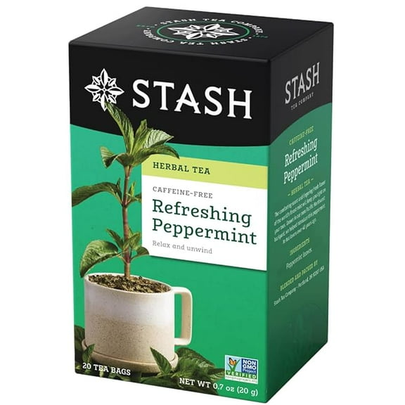 Pack of 1 Stash Tea Peppermint Herbal Tea, 20 ct