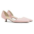 thumbnail image 2 of FSJ Women Elegant Pointy Toe Slip on D'orsay Pumps Solid Color Low Kitten Heels Comfortable Business Dressy Shoes Size 7 Pink, 2 of 4