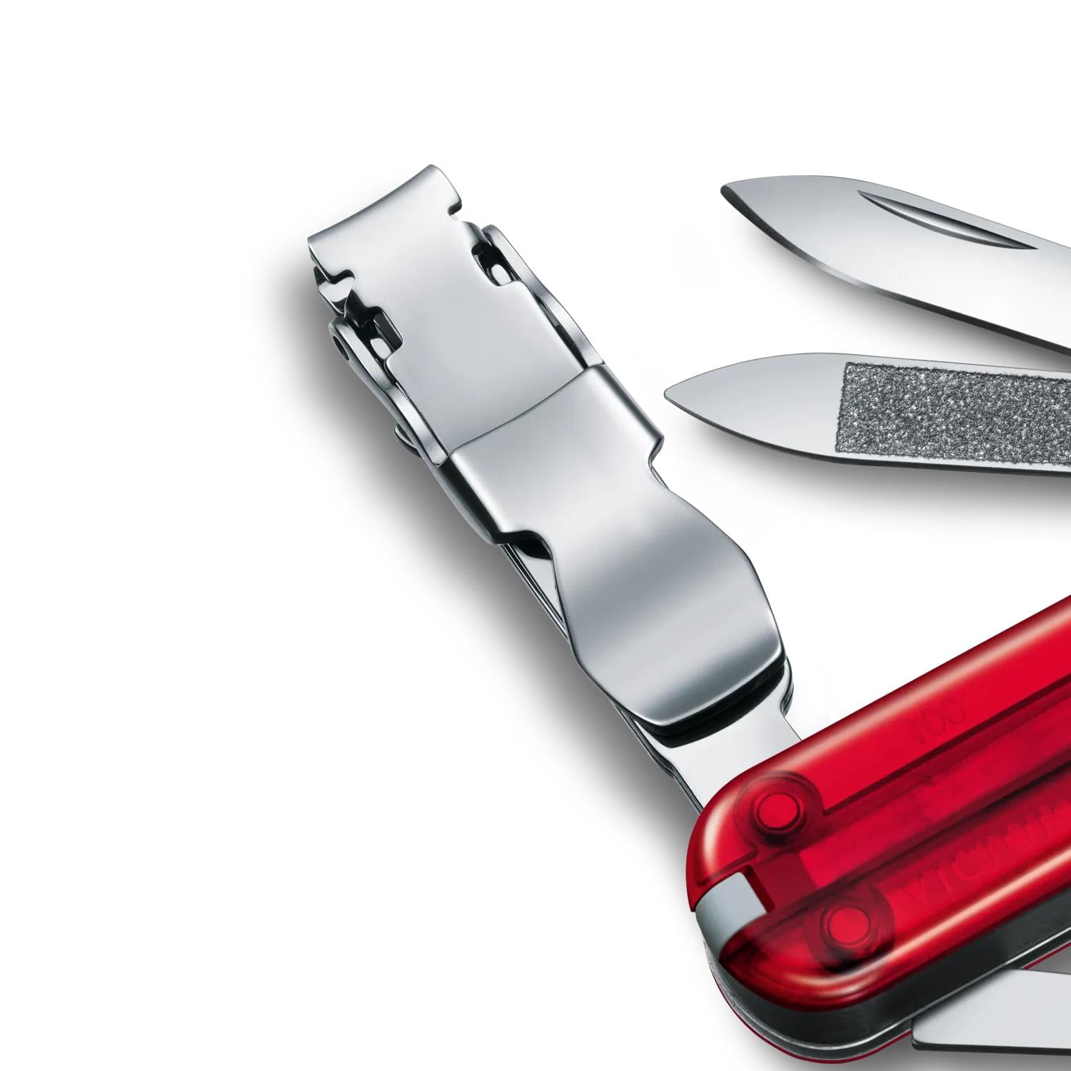 Victorinox Nail Clip 580, 8 Functions, Swiss Made Multi-Tool with Nail File, Nail Cleaner and Small Blade - Ruby