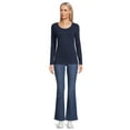 thumbnail image 3 of No Boundaries Juniors Scoop Neck T-Shirt with Long Sleeves, Sizes XS-XXXL, 3 of 5