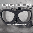 thumbnail image 4 of Global Vision Big Ben Motorcycle Goggles (Black Frame/Clear Lens), 4 of 7
