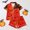 Red, variant on Festive Halloween Pajama Shorts Set for Women Ultra-Soft Short-Sleeve Button Shirt and Coordinating Bottoms Playful Pumpkin Ghost Prints