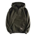 thumbnail image 1 of Lohuatrd - Sudadera con capucha para hombre, otoño e invierno, con cremallera decorativa, gruesa, de manga larga, holgada, con puños elásticos, cálida, con bolsillo grande, de longitud media, estilo, 1 of 8