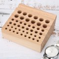 thumbnail image 3 of 46 Holes Wooden Tools Rack Watch Repairing Screwdriver Punching Tools Organizer, 3 of 9