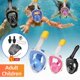 thumbnail image 2 of Máscara de esnórquel de cara completa para adultos y niños, máscara de buceo, natación, vista amplia, antiniebla, antifugas, sistema de respiración seguro, regalo, 2 of 4
