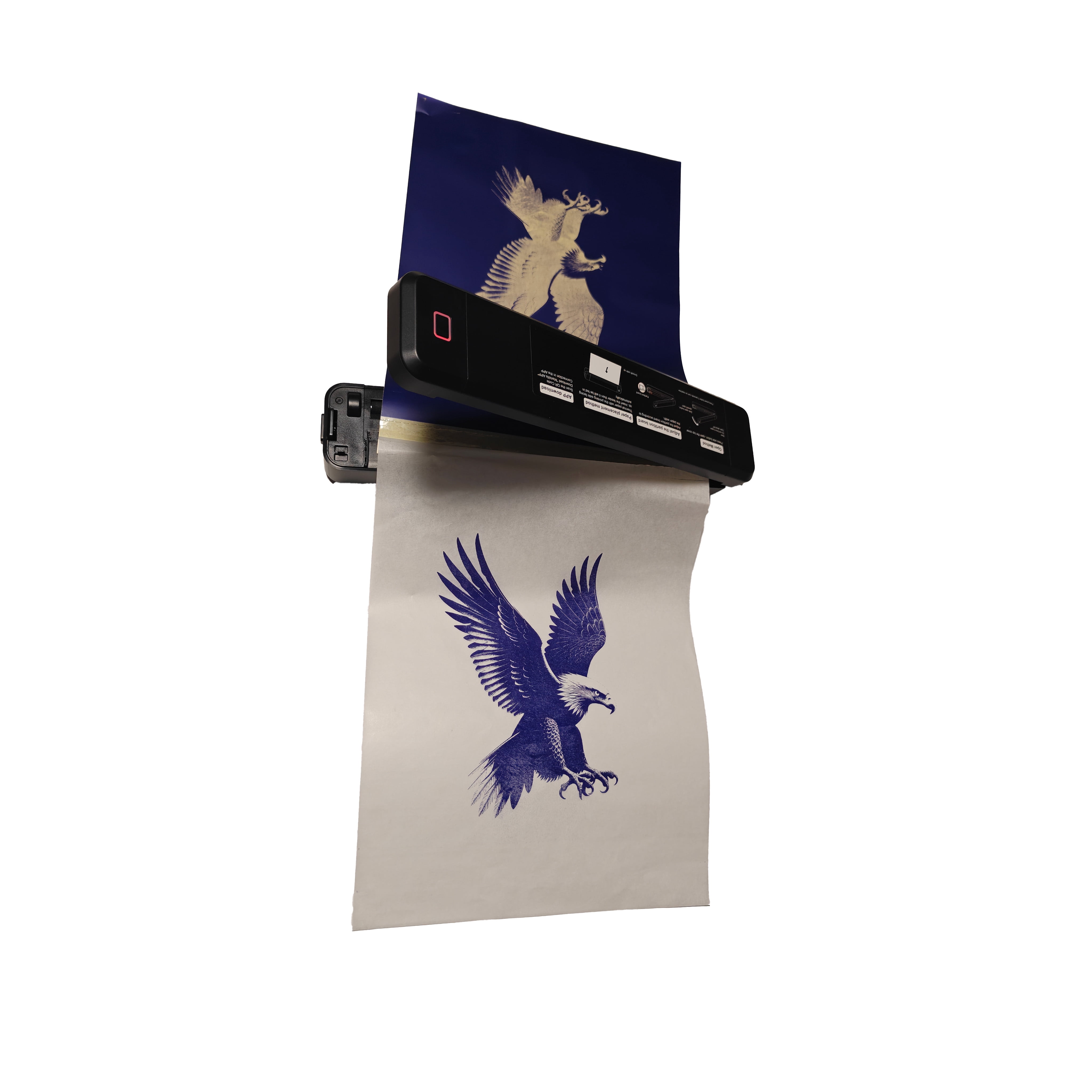 IOOIOO high resolution tattoo stencil tattoo bluetooth printer with extra clear tattoo transfer paper, high end tattoo machine