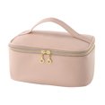 thumbnail image 1 of Estuche para cosméticos, bolsa de maquillaje con divisor extraíble, bolsa de aseo impermeable con asa superior, organizador de cosméticos para el hogar de vacaciones., 1 of 8