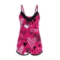 thumbnail image 6 of Xmyrz Valentine's Day Pajamas For Women Set Sleeveless Heart Loungewear Pj'S Spaghetti Strap Shorts Set Leisure Loose Thin Sleepwear Outfit Set, 6 of 6