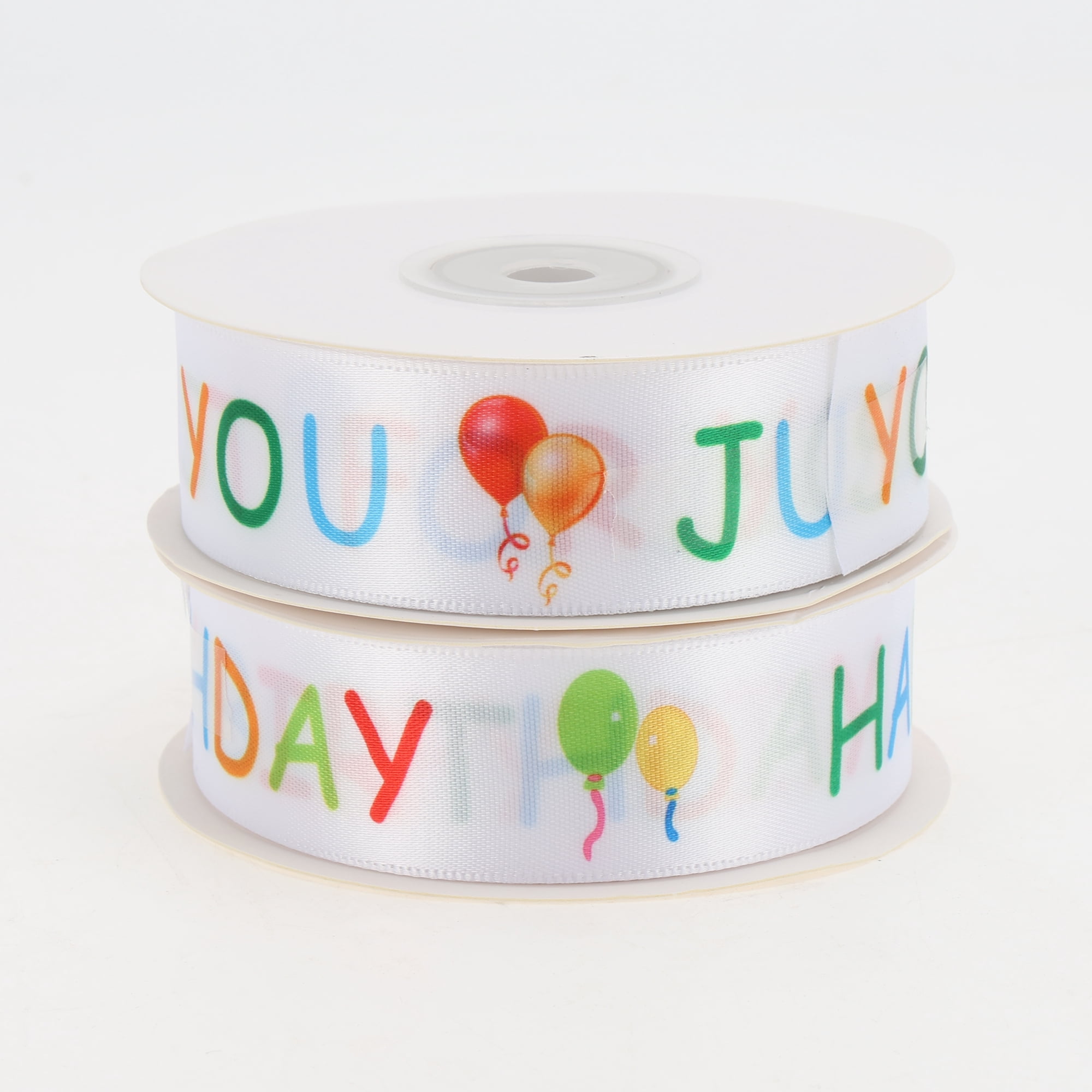Unique Bargains 0.98"x72.18' Letter Print Gift Ribbon 1Pc ["Just For You" Pattern]