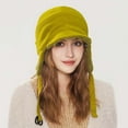 thumbnail image 2 of XIAOCHA Women’S Brimmed Ear‑Flap Beanie，Fleece‑Lined Fall‑Winter Outdoor Trapper,Green, 2 of 7