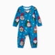 thumbnail image 2 of Conjunto de pijama con solapas abotonadas y bolsillos con estampado de gnomos azules para toda la familia (resistente al fuego), 2 of 5