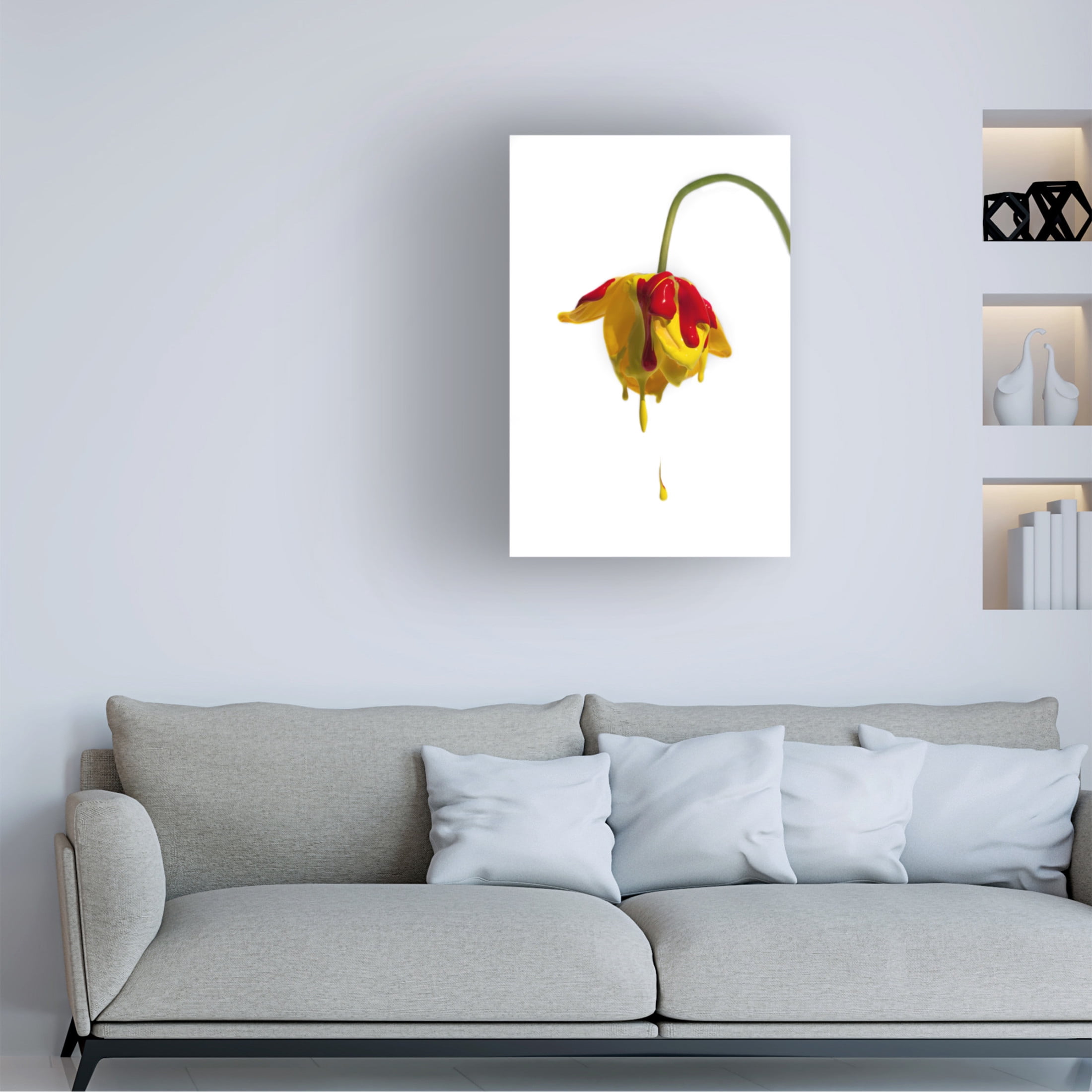Canvas Wall Art - Kent Mathiesen 'Crying Flower' Wall Art for Living Room, Bedroom, or Office D?cor by Trademark Fine Art - 16 x 24 Inches