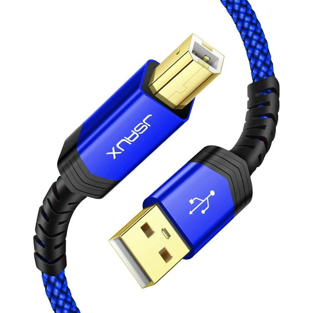 Câble d'imprimante tressé USB C vers USB B 2.0, câble de contrôle pour EAU  d