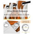 thumbnail image 5 of Burnt Orange White Moire Black Out Curtains 84 Inch Long for Living Room, Modern Abstract Art Blackout Curtain Shade Thermal Insulated Window Curtains Grommet Drapes 42"x84" 2 Panels, 5 of 8