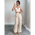 thumbnail image 4 of Womens Gingham Plaid Wide Leg Pants Y2k Lounge Pants Lace Up Loose Trousers Color XL, 4 of 9