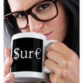 thumbnail image 2 of 3drose, White Text Sure, Dollar and Euro Symbols. Black Background, 15oz Mug, 2 of 6