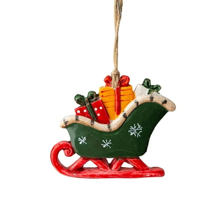 

JDEFEG Glass Garland For Chandelier Christmas Resin Small Pendant Christmas Tree Pendant Ornaments Christmas Scene Layout Retro Handmade Painting Pendant Crystals For Windows Set Resin Orange