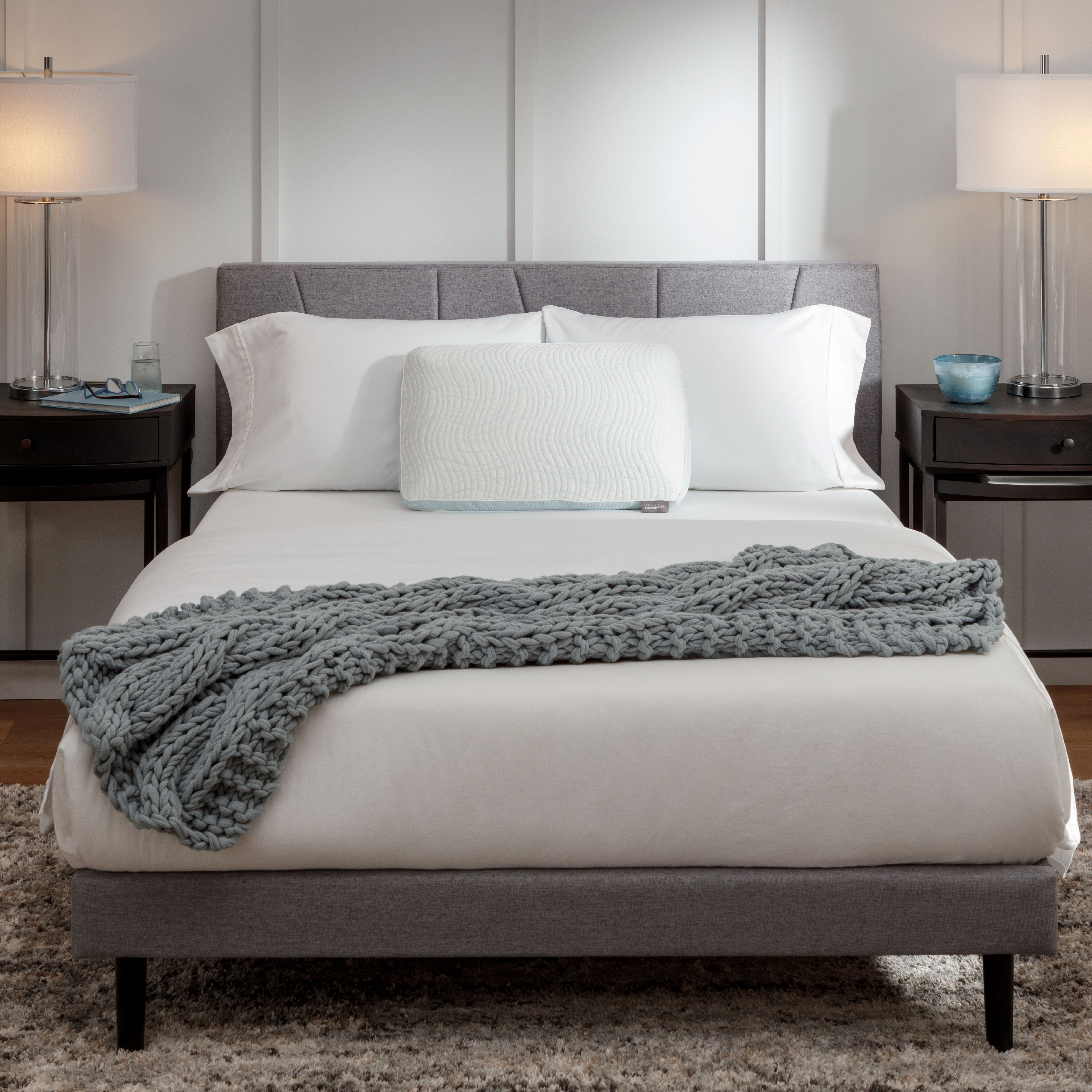 Tempur-Pedic Supreme Support Queen Memory Foam Cooling Bed Pillow - Removable Cover
