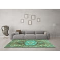 thumbnail image 3 of Ahgly Company Machine Washable Indoor Rectangle Persian Turquoise Blue Traditional Area Rugs, 4' x 6', 3 of 4