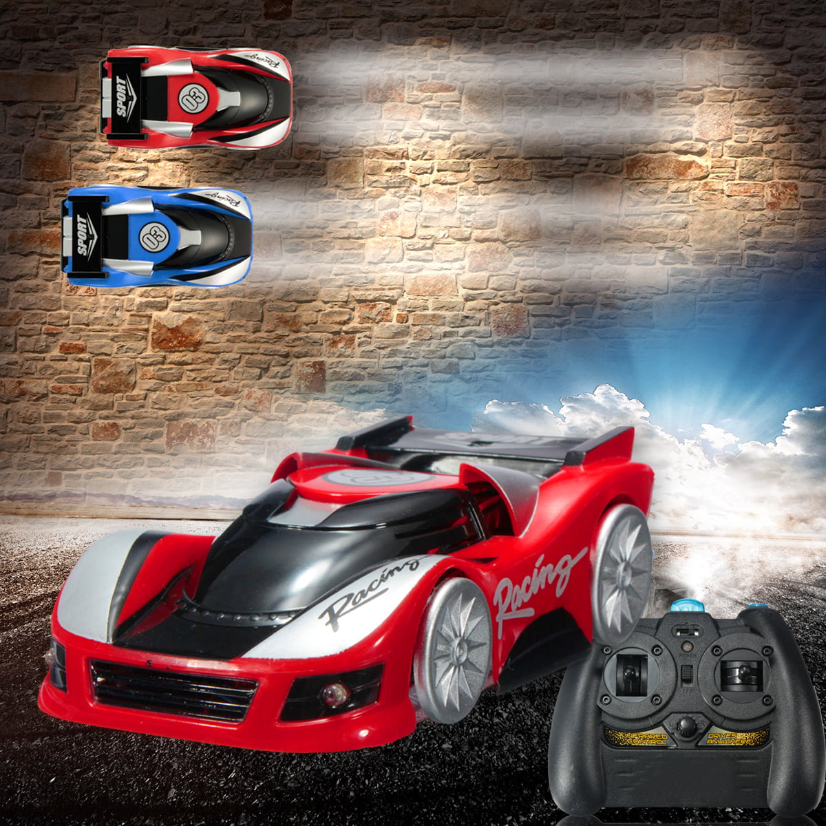 Kids RC Toy Wall Climbing Car Remote Control Vehicle Gift For Boys Sports Car 