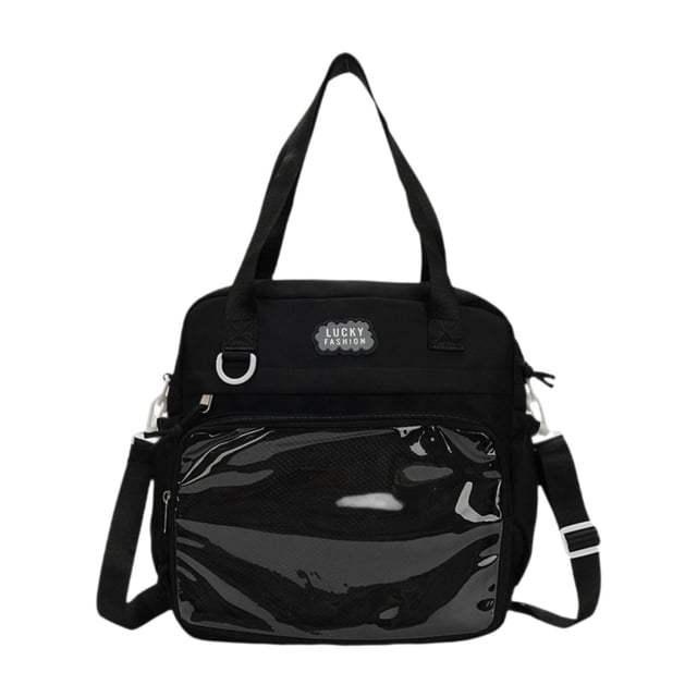 Bolsa de almacenamiento Ita Bag, bolso cruzado para exhibir figuras de anime, compras, fiestas de chicas Negro