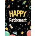 thumbnail image 4 of LUUFILx Black Background Happy Retirement Banner with Golden Balloons Stars Decorations Party Supplies Photography Props Retirement Party Backdrop Celebrations, 4 of 7