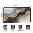 thumbnail image 5 of Black White Gold Wave Marble Door Rugs,Washable Non Slip Door Mats Indoor,Decorative Door Mats,Entry Mat Indoor for Entrance,Bedroom,Kitchen,Bathroom,30"x17", 5 of 6