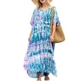 thumbnail image 2 of OVINYER Dress Women Plus Size Kaftans Casual V-Neck Long Soft Beach Maxi For Summer Classic Elegant Style, 2 of 9