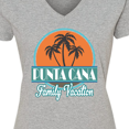 thumbnail image 4 of Inktastic Punta Cana Family Vacation Matching Women's V-Neck T-Shirt, 4 of 5