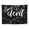 thumbnail image 5 of Good Vibes Only Fabric Wall Tapestry for Bedroom Black Simple Cute Aesthetic White Motivational Quotes Modern Minimalist Teen Art Living Room Dorm Home Decor, 5 of 6