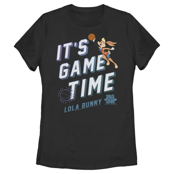 Women's Space Jam: A New Legacy Lola Bunny It's Game Time  Graphic Tee Black X Large