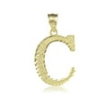 thumbnail image 3 of 10kt Gold M Block Initial Pendant, 3 of 7