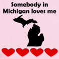 thumbnail image 2 of CafePress - Somebody In Michigan Loves Me Body Suit - Long Sleeve Cotton Baby Bodysuit, 2 of 4