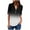 Gray, variant on Ichuanyi Womens Tops, Summer Women's Summer Shirts Zip Casual Tunic V-Neck Rollable Blouse Tops T-Shirt