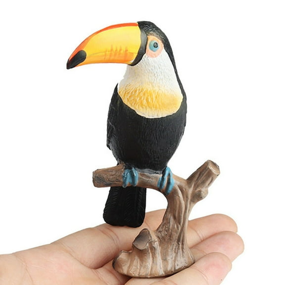 Realistic Toucan Model Figure for Home Decoration Model Bird Toy Car Desk Decors Kids Educational Observation Toy