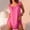 Hot Pink, variant on Women's Embroidery Lace Nightgown Sexy Flowy Chemise Exotic Sheer Babydoll Lingerie with Panty Honeymoon Sleepwear