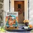 thumbnail image 5 of Welcome Fall Dog Cat Decorative Garden Flag, Autumn Truck Golden Retriever Puppy Kitty Kitten Home Yard Outdoor Decor, Thanksgiving Pumpkin Farmhouse Small Outside Decoration Double Sided 12x18, 5 of 6