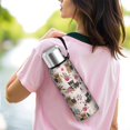 thumbnail image 6 of 20 Oz Yorkie and Floral Coffee Tumbler Double Wall Insulated Stainless Steel Water Bottle | Metal Reusable Thermoses Flask with Cup Cap | Leak & Sweat Proof with Anti-Dust Lid, 6 of 7