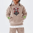 thumbnail image 2 of Mercatoo Girls Boys Santa Graphic Hoodie Long Sleeve Pullover Winter Warm Christmas Holiday Sweatshirt Tops Sweater with Pocket, 2 of 5