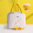 thumbnail image 3 of Sulaicai Cute Insulated Lunch Tote Bag, Cartoon Duck Printed Reusable Thermal Food Handbag, Portable Cooler Pouch for Work, Picnic, Outdoor Travel, 3 of 9