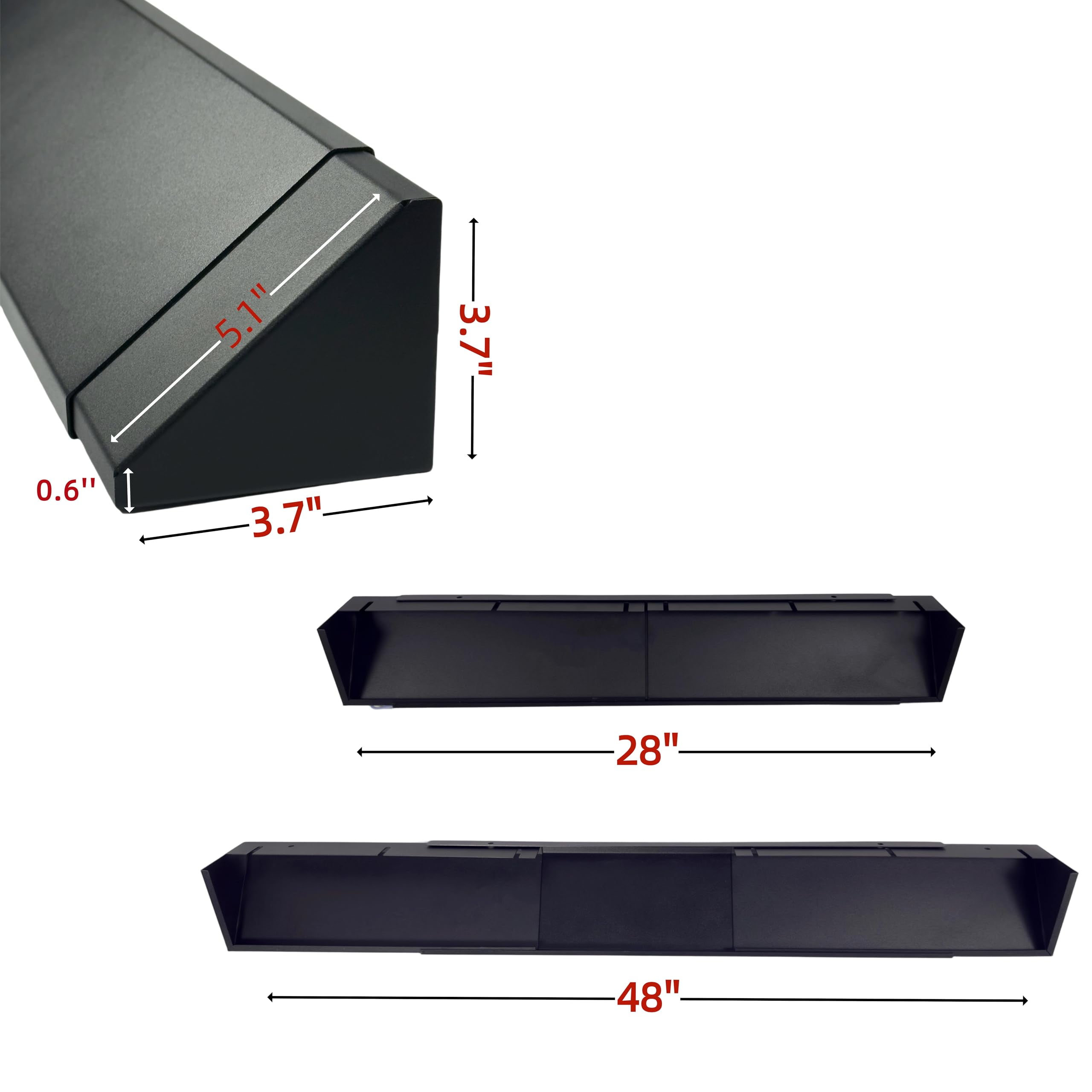 Americangaslogs Black Adjustable Fireplace Hood for 28 to 48" Harmony Burners Fireplace Hood Heat Shield