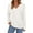 White, variant on PRETTYGARDEN Fall Fashion Long Sleeve Shirts for Women Ribbed Knit V Neck Dressy Casual Lightweight Sweaters Tunic Tops